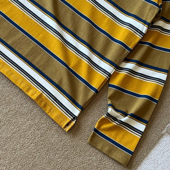 Brand new Miu Miu women's yellow and white striped Polo long-sleeved T-shirt - Picture 5 of 5